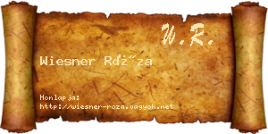 Wiesner Róza névjegykártya